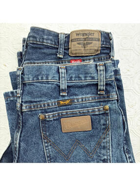 LOT of 2 Vintage Men’s Wrangler Blue Jeans Both $30 Total